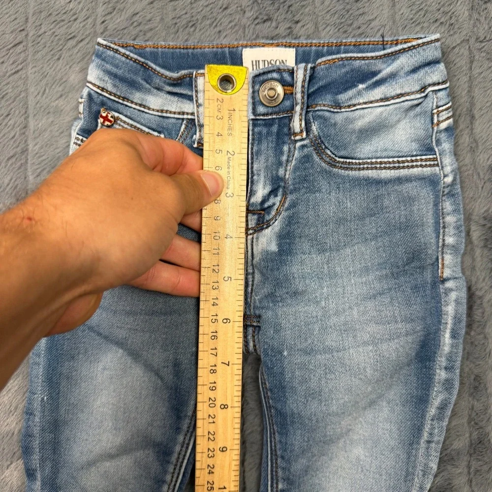Hudson Kids Blue Denim Jeans Light Wash Cuffed 18 Months Toddler Boys Girls